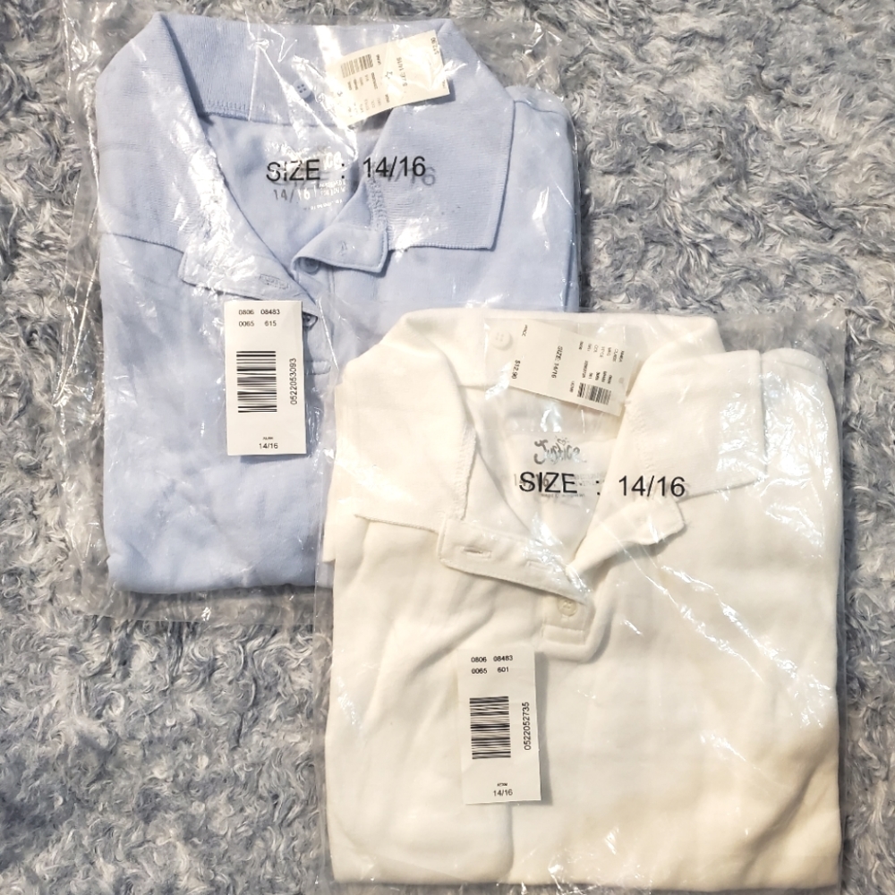 NWT Justice Uniform Polos